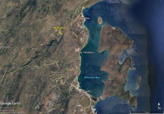Kreta, Plaka Elounda: Grundstück mit Meerblick zum Verkauf