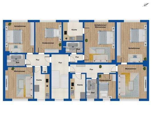 Grundriss 1.bis 3. OG