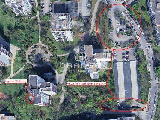 Lage der Stellplätze