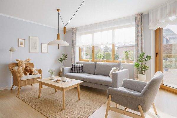 HOMESTAGING Wohnzimmer (KI generiert)