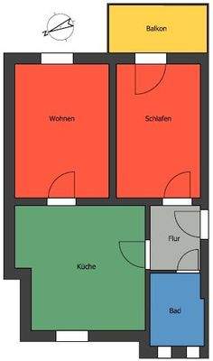 Grundrissskizze - Abweichungen möglich