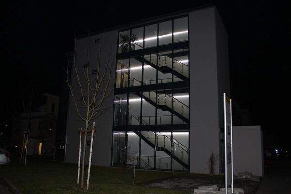 Treppenhaus bei Nacht