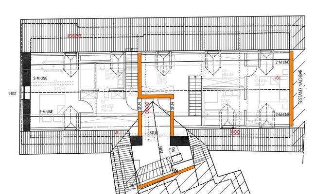 Grundriss Whg. 3 und 4 (Dachgeschoss)