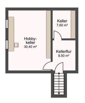 Grundriss Untergeschoss unter Garage
