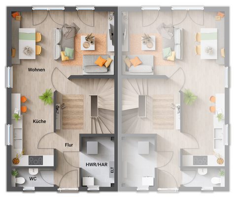 Grundriss Erdgeschoss (Links)