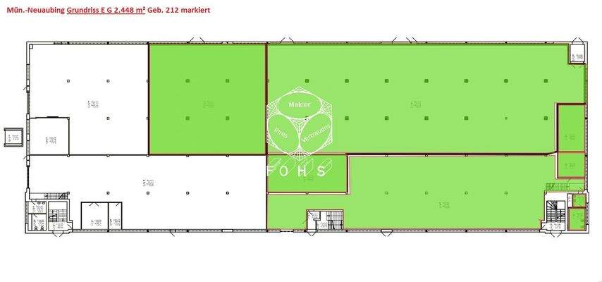 M-Neuaub. Lagerhalle EG 2.448 m² Grundriss EG 2