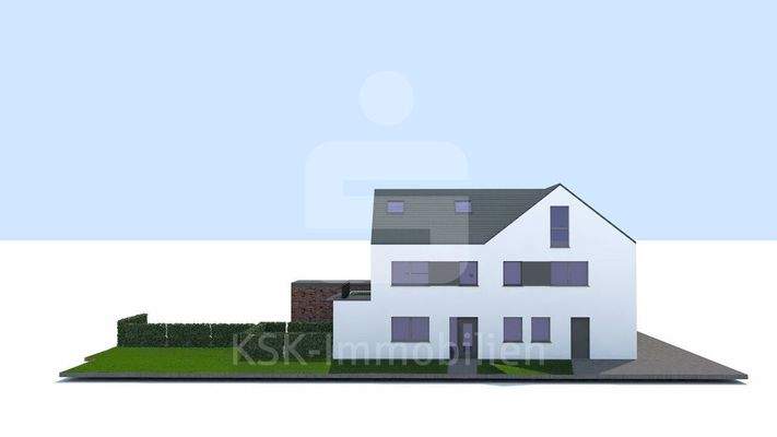 Beispielbebaung mit zwei Doppelhaushälften 1