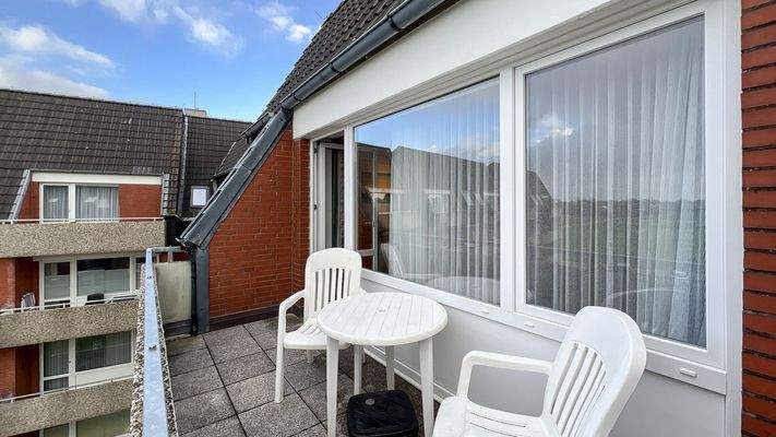 Balkon vor dem Wohnraum