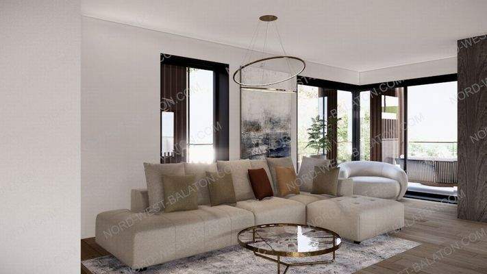 Wohn-/Esszimmer mit offener Küche