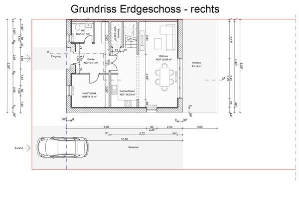 Grundriss Erdgeschoss - rechts