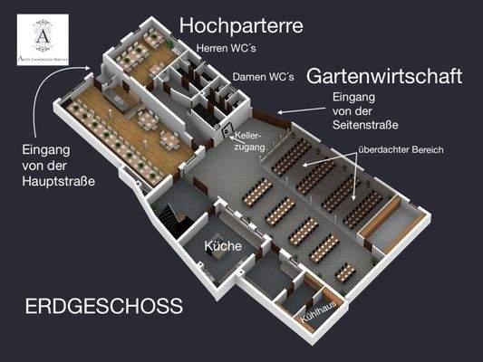 3D Plan EG + Hochparterre
