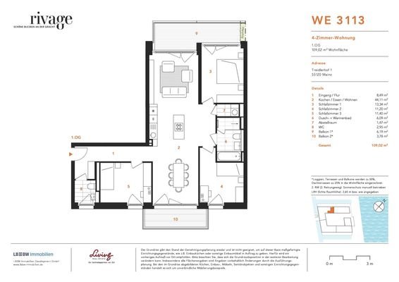 Grundriss WE 3113 