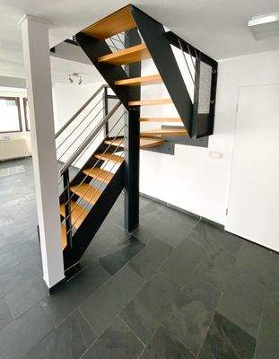 hochwertige Treppe im Wohnbereich