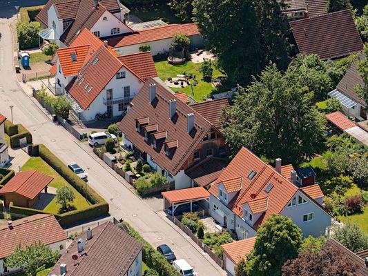 Gebäudeansicht Vogelperspektive
