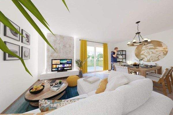 Rendering Wohn- und Essbereich