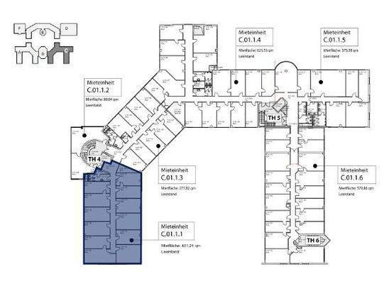 Grundriss 1 OG C0111 401 m²