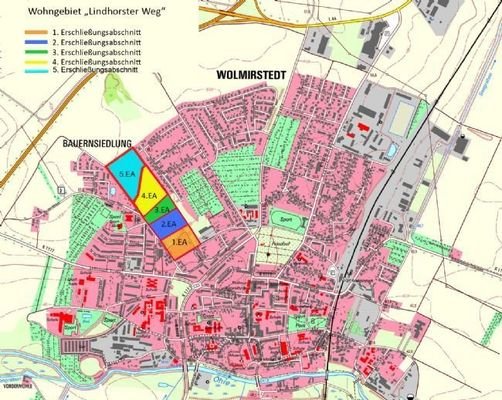 Ortsübersicht mit markiertem 5. Bauabschnitt