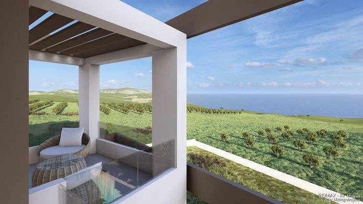 Balkon Blick aufs Meer