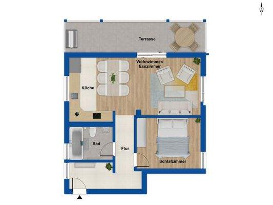 Grundriss Erdgeschosswohnung