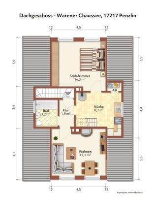 Grundriss Dachgeschoss