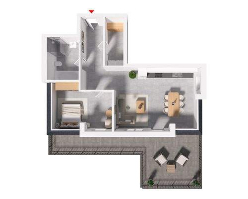 Grundriss Dachgeschosswohnung