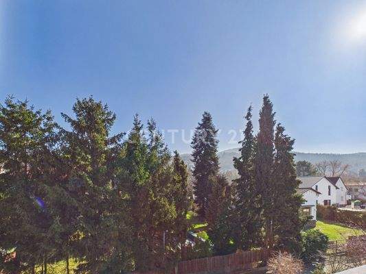 Blick vom Balkon auf den Melibokus