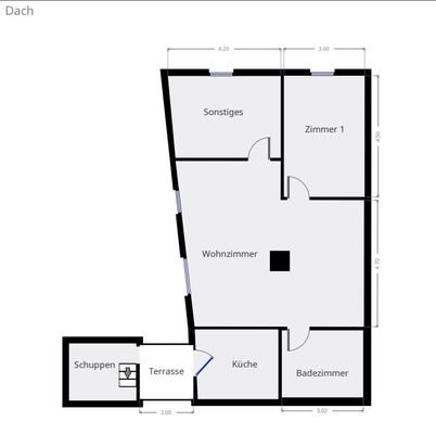 Grundriss Dachgeschoß Wohnung 