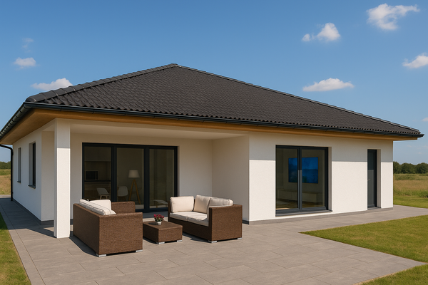 Der Blick auf die Terrasse.