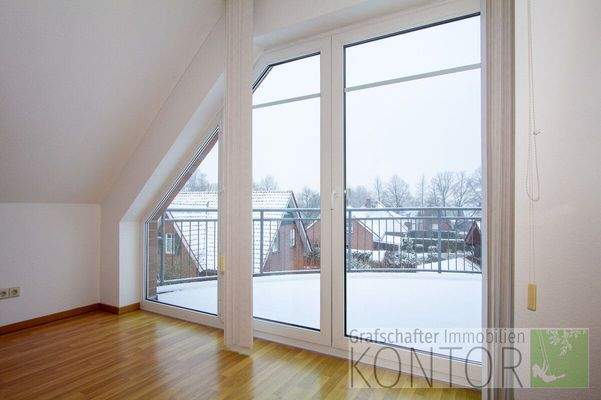 Blick auf den Balkon