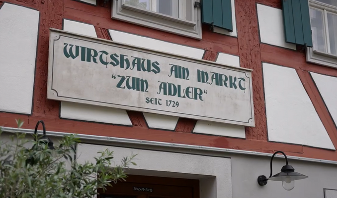 Eingangsschild Gaststätte