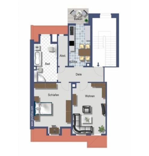 vermietete 2 Zimmer Wohnung in Nürnberg als *Kapitalanlage*