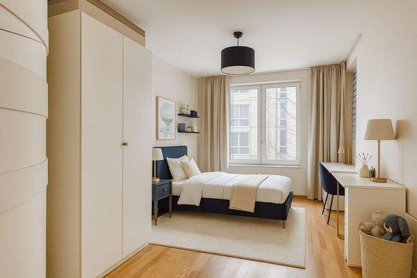 Visualisierung Kinderzimmer mit Balkon