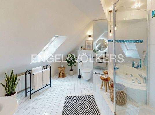 Badezimmer im unteren Wohnbereich -  mit KI bearbeitet