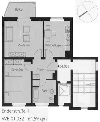 Grundriss Wohnung - 2.OG