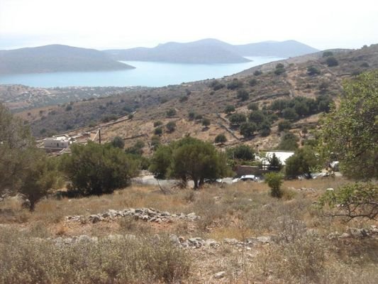 Großes Baugrundstück mit Meerblick in Chavgas, Elounda