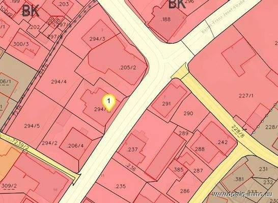 Lageplan Widmungsplan