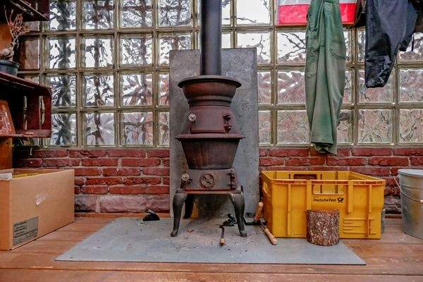 Kaminofen im Wintergarten