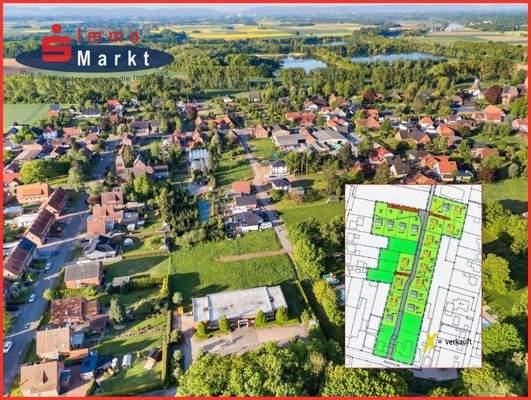 Exposébild Luftbild mit Lageplan