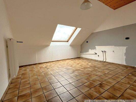 Küche im Dachgeschoss