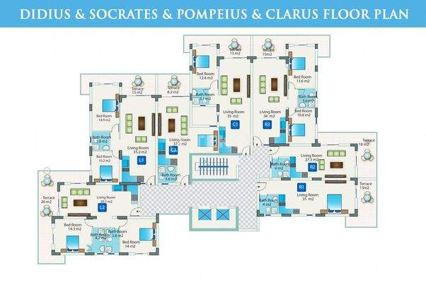 Apartments for Sale in a Compound in North Cyprus Long Beach