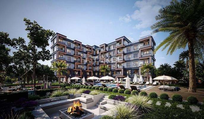 Apartments in a Complex Close to the Airport in Antalya