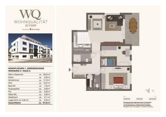 Grundriss Haus A Wohnung 2