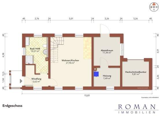 Leerer Grundriss EG für Ihre Planung