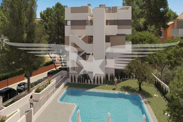 Außenansicht mit Pool