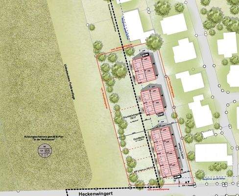 Machbarkeitsstudie 4 Reihenhäuser 4 Doppelhaushälften 