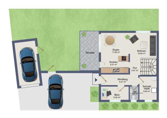 Grundriss Erdgeschoß