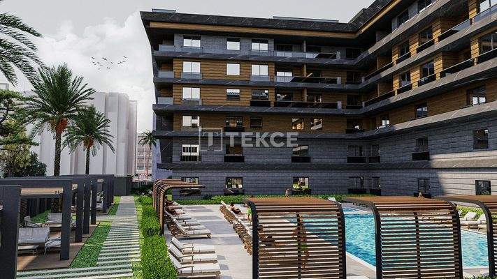 Apartments for Sale with Pool and Security in Antalya Konyaaltı