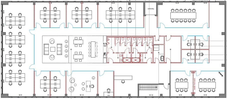 Grundriss 700 m² 1 OG BT III