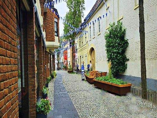 Beginn der City nahe der TG