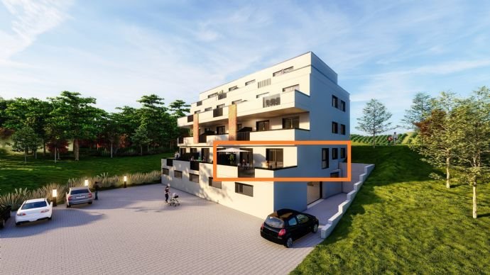 VISIO4ZEHN: Repräsentatives Wohnen in Schweich-Issel + WE04 mit 4 Zimmern, 108,75 m² Wfl. und großer Terrasse + KfW-55-EE, Aufzug und Tiefgarage